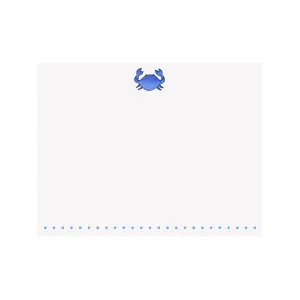 Crab- Blue Note Card