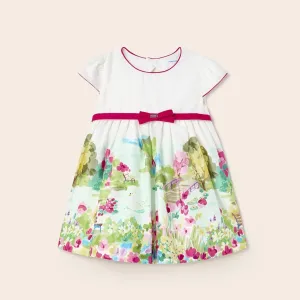 Mayoral Toddler Girl Printed Ceremony Dress