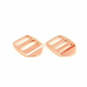 Two Ladder Lock Slider Buckles 1" Rose Gold - Sallie Tomato